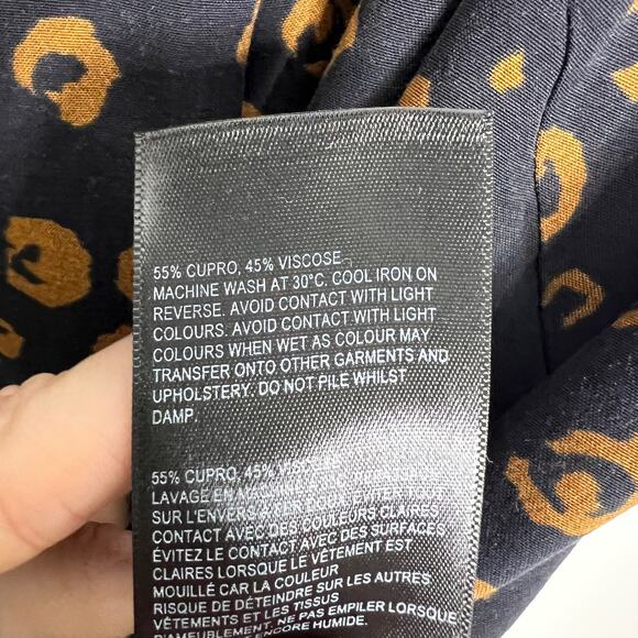 Whistles Lola Cheetah Print Shirt Dress Small Black Brown Animal Print Neutral - Picture 15 of 15